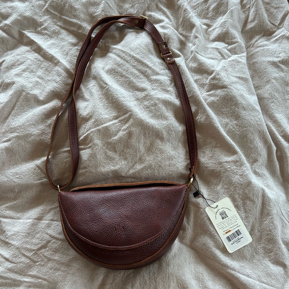 Portland Leather Nutmeg Koala Sling Crossbody Bag